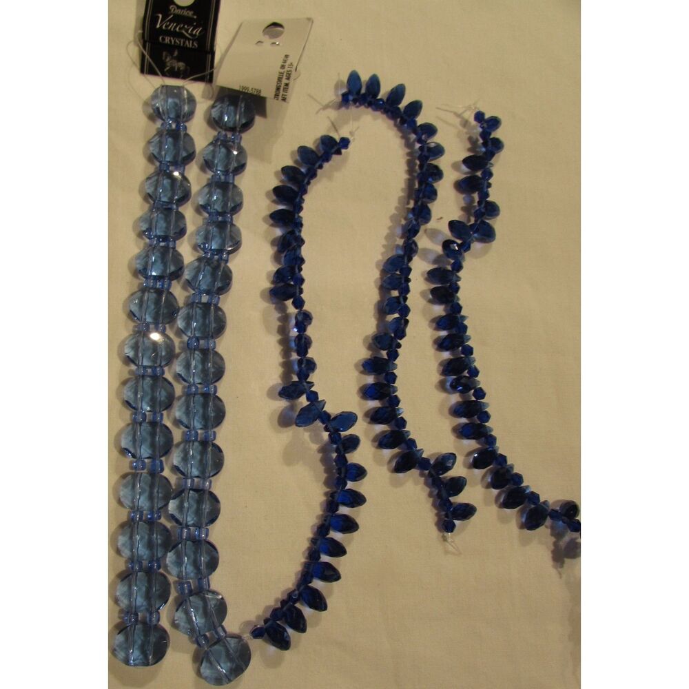 Beads blue jewelry making craft new light and dark blue